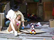 Teen fucking in the attic