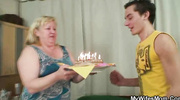 Birthday boy fucks his mother in law