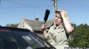 Mature cunt fucked outdoors