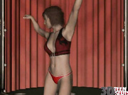 Adorable brunette 3D