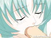 Green haired anime chick