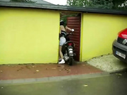 Dirty biker fucks hot brunette