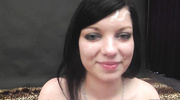 Black haired white girl swallowing a big dick and getting her pussy fucked.